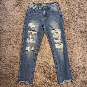 Distressed Denim Jeans