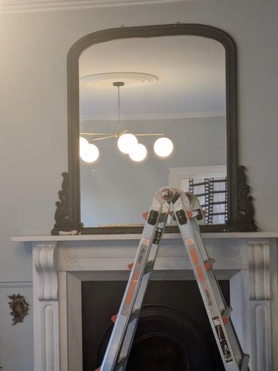 Antique Over Mantle Mirror