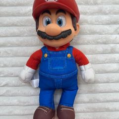 Nintendo The Super Mario Bros. Movie Mario Poseable Plush approx. 14 Vinyl Head Used Please see pictures