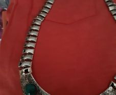 Silver Aqua Stone Necklace. New.