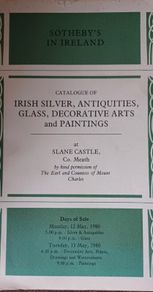 Sotheby's Catalogue  Slane Castle, Co. Meath