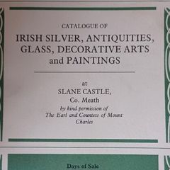 Sotheby's Catalogue  Slane Castle, Co. Meath