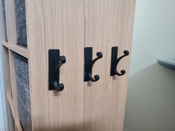 Wooden unit with fabric drawers