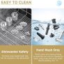 Electric Meat Grinder, 4-in-1 Meat Mincer Machine [2800W Max] with 3 Slice, Shred Blades, 2 Blades, 3 Plates, Sausage Stuffer, Kubbe Kit, for Home Kitchen Use, Sliver Image 6