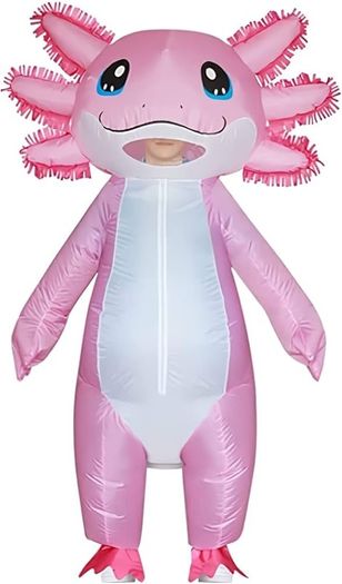 SEASONAL SALE  Axolotl Costumes Inflatable Costume Halloween Blow Up Costume for Men Women Blow up Costumes Funny Fancy Dress Party