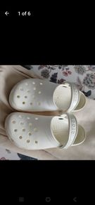 white ladies Crocs