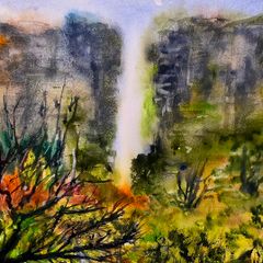 devil's chimney watercolour