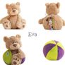 all in one soft toy Teddy bear/ball Image 2