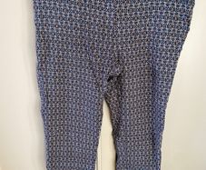 Navy & blue design straight leg trousers size 12