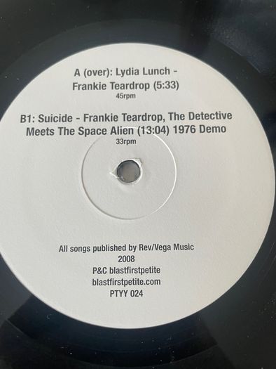 Lydia Lunch / Suicide - #4 Alan Vega 70th Birthday Limited Edition EP Series.