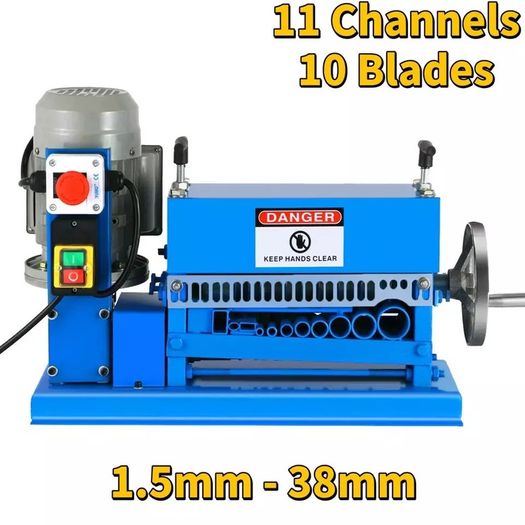 1.5-38MM Wire Stripping Machine 370W Wire Stripper Machine with 10 Blades  Electric Cable Stripper Machine 220v