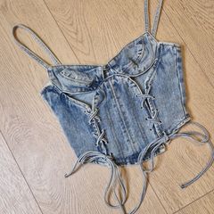 PLT Denim Corset Size 6