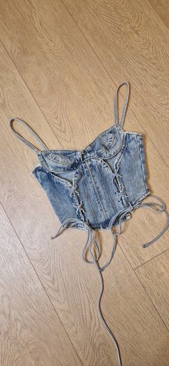 PLT Denim Corset Size 6