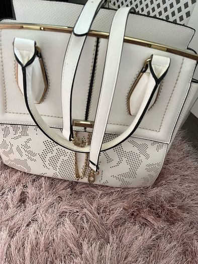 River Island large Bag Cream/white mixture