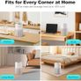 Air Purifier for Bedroom Home - Quiet HEPA Filter Cleaner with Fragrance Sponge & 3 Speed for Dust, Pet,Better Sleep, Air Freshener, Odour, Smoke, Office, Desktop Image 5