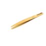 Professional Eyebrow Tweezers with Comb ingrown Hair Plucker Eyelashes Extension Placer Slanted tip Depletion Tool Plucking Tweezers Personal Grooming Instruments Stainless Steel from Real Edge (Gold) Image 3