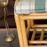 Sturdy Versatile Rattan and Bamboo Low Stool Footstool VGC Image 5