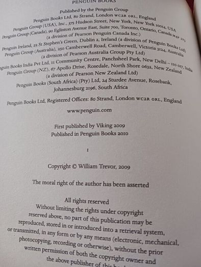 William Trevor/ Love & Summer / Penguin/ 2010