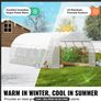 Polytunnel 20ft  Galvanized Frame PE Cover Green  Walk-in Tunnel Greenhouse Image 7