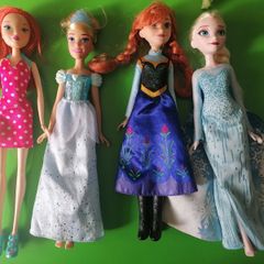 x4 Disney princess dolls