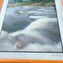 Framed Photograph art print depicting a rushing stream or waterfall, labeled -Glendalough - Co Wicklow- and hand-signed by the artist by Michael Walsh. Image 3