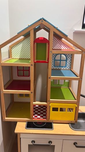 kids playroom toys (doll house, vanity & kitchen)