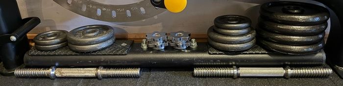2 x 10KG Cast Iron Weight Dumbells