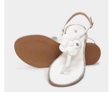 Lovely White Sandals with Sparkly Gems size 6