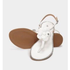 Lovely White Sandals with Sparkly Gems size 6