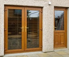 French patio doors and matching single door