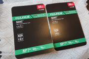 Two 64GB Fujifilm SD Cards