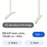 Shiny Ikea white desk Image 2