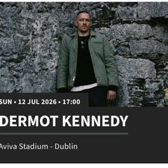 2 x Dermot Kennedy tickets 12th July