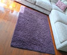 Dark Purple Shaggy Rug (120x170cm) - Very Good Condition