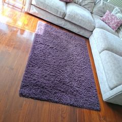 Dark Purple Shaggy Rug (120x170cm) - Very Good Condition