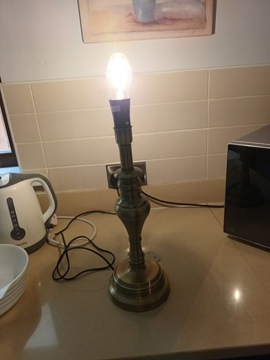 Brass Style Table Lamp Without  Shade.  New