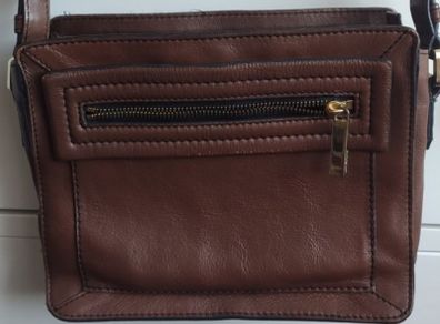 M&S Autograph Mid-Brown Genuine Leather Crossbody Bag