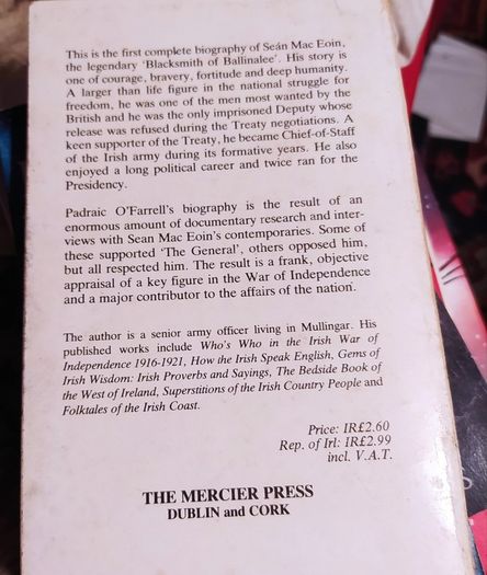 the Sean MacEoin Story/ Padraic O' Farrell/ 1981/ Mercier Press