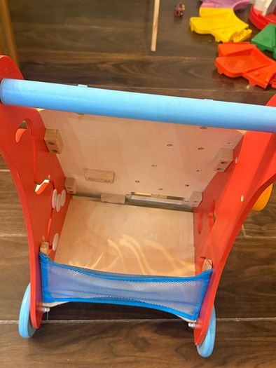 wooden baby walker