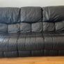 Sofa Dark Brown Leather 3 piece Image 2
