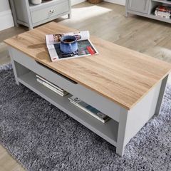 Grey lift top coffee table