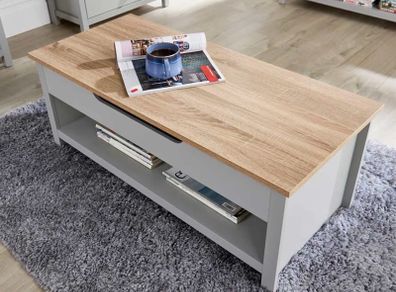Grey lift top coffee table