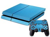 Blue Carbon Style Skin Vinyl Sticker for the PlayStation 4 Console PS4