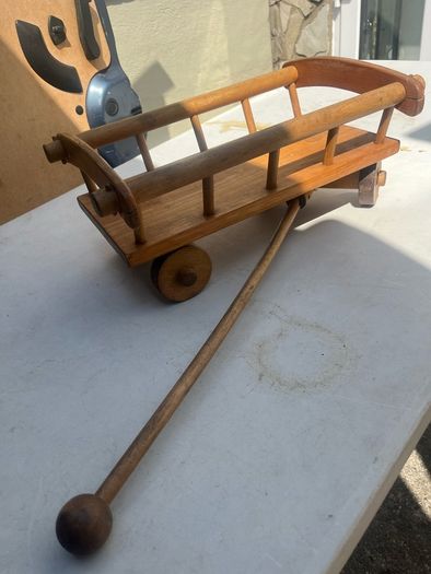 Vintage pull along wooden toy
