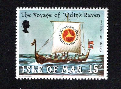 1979 Isle of Man Voyage of Odin's Raven (27/05-04/07/79) Commemorative Stamp Mint Never Hinged (MNH)