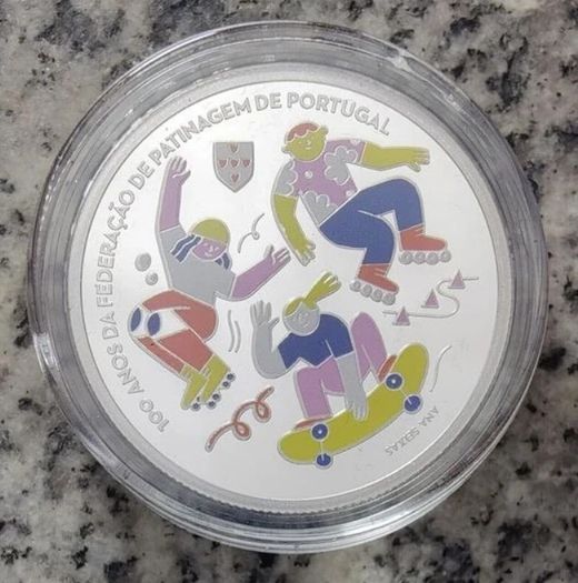 Portugal 5 Euro Silver (.925) Proof Coin 2024 - 100 Years of the Portuguese Skating Federation