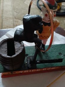 Cast iron Trick dog money box