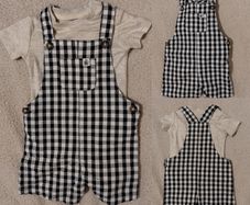 Dungaree and Bodysuit 2 piece Set NEW