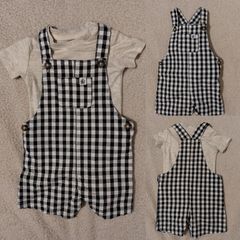 Dungaree and Bodysuit 2 piece Set NEW
