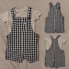 Dungaree and Bodysuit 2 piece Set NEW